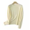 2025 Autumn/Winter Women's Loose Round Neck 100% Pure Wool Embroidered Long Sleeve Sweater Base Layer