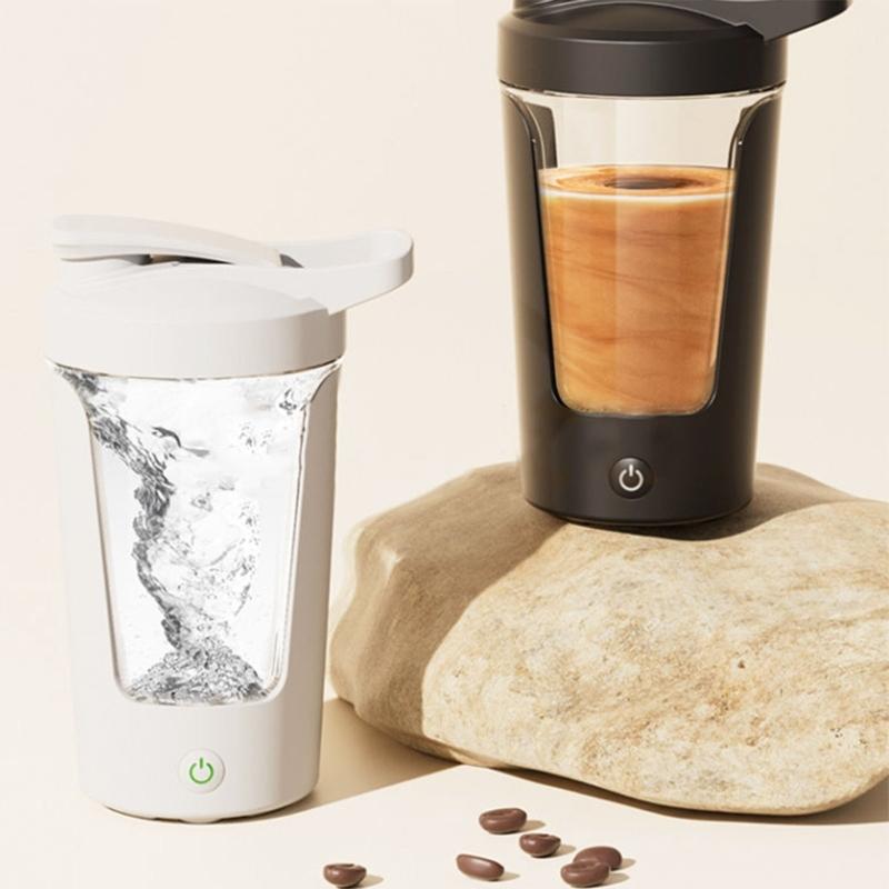 Taza Mezcladora Automática de 450ml Taza para Bebidas Antiderrames Batidora Casera Taza de Agua Giratoria Taza de Agitación Automática Taza para Café y Leche