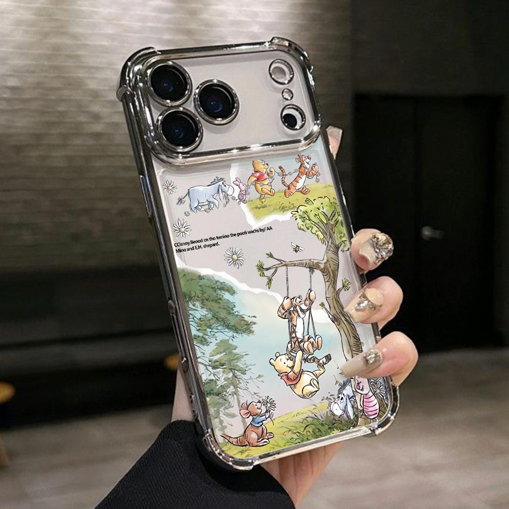 Comics Winnies Poohs Phone Case for iPhone 17 Air 16 15 14 Plus 13 12 11 Pro Max X Xs XR 8 e Anti-drop Transparent Soft Cover