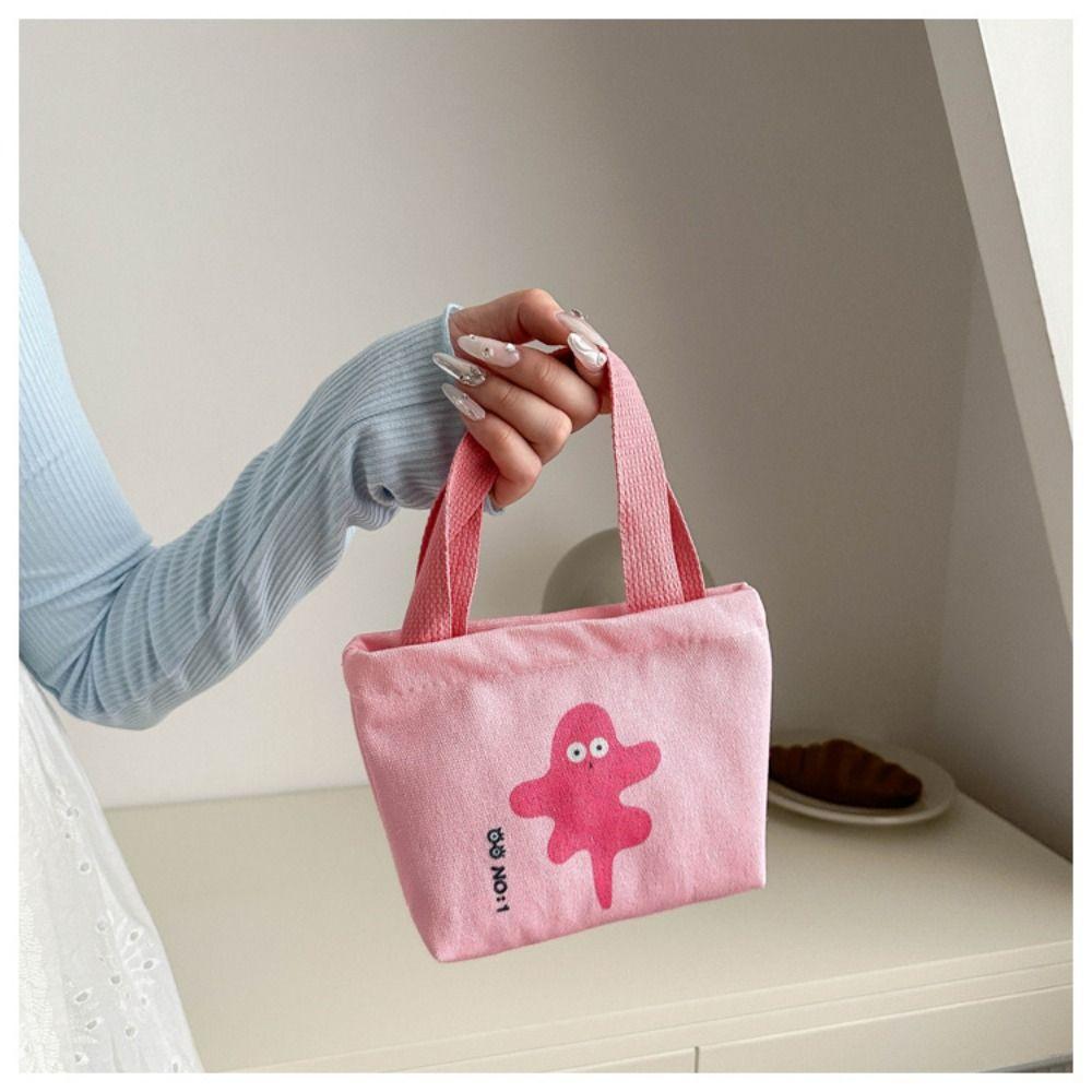 Süße Mini-Leinentasche Koreanischer Stil Kleine Taschen Tragetasche Hand-Snack-Tasche Münz-Kopfhörer-Aufbewahrungstaschen