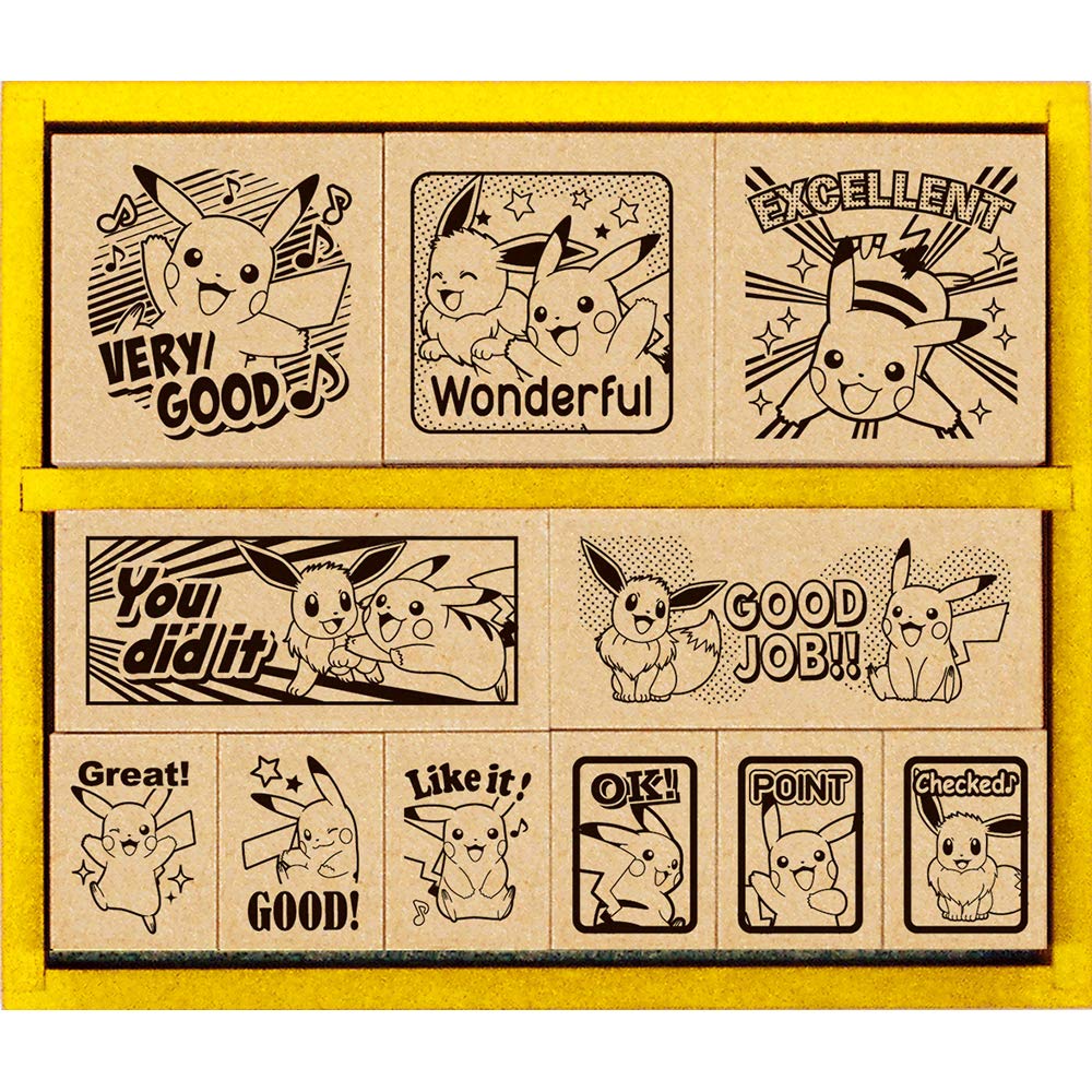 

Beverly Showa Note Pokemon Stamp English Wooden Reward Stamp SDH-119