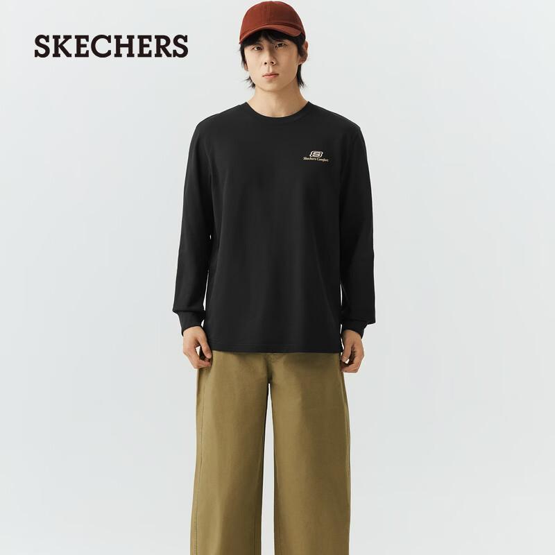 

Унисекс свободная вязаная футболка с длинным рукавом Skechers L126U003 L