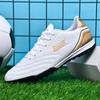 Youth Adult Soccer Cleats TF Turf Shoes Grass Artificial Field Training Competition Low Cut Synthetic Leather