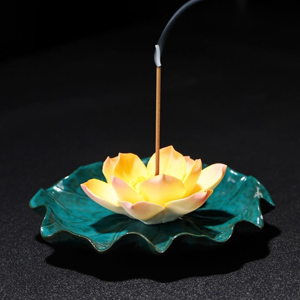 Keramiek Lotus Rookverspreider Slaapmiddel Lotus Rookstokje Lotus Rookstoofhouder Aromatherapie