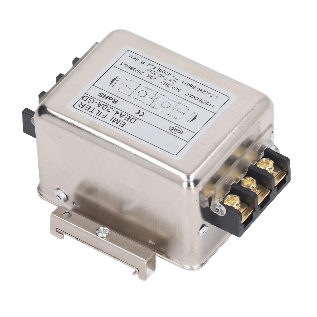 EMI-Filter Rauschunterdrücker Netz-EMI-Filter 2-polig 1-phasig 115V 250V 20A 50 60Hz