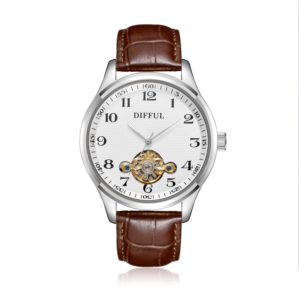 Brand New Men's High-End Waterproof Trendy Hollow Mechanical Watch