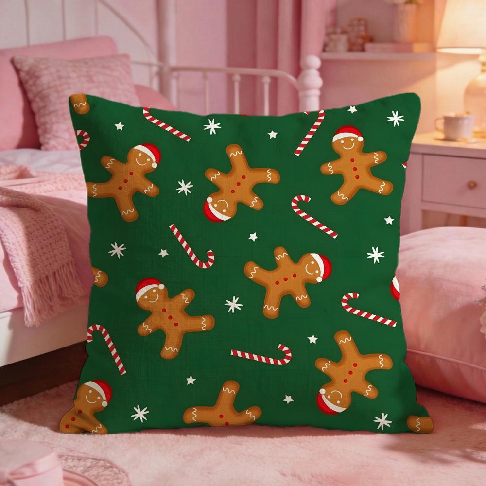 Cchristmas Cushion Cover Premium Comfort Reversible Pillow Cove Two In One Design For Any Room  Car Interior
