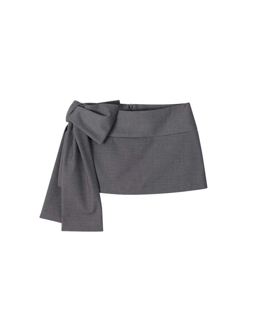 Crank Ribbon Micro Skirt_Gray