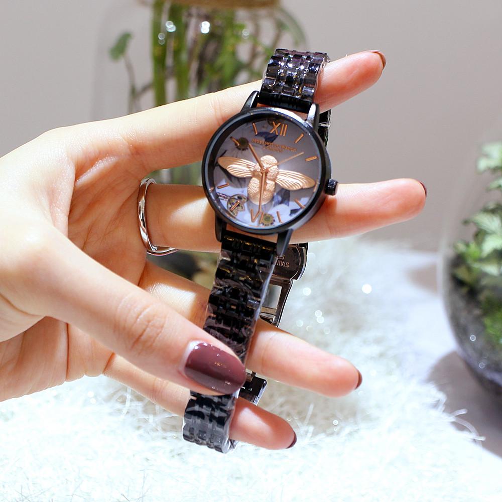 Personalized Fashion Watch Women'S Wind Steel Belt French Niche Waterproof Little Bee Tide Watch