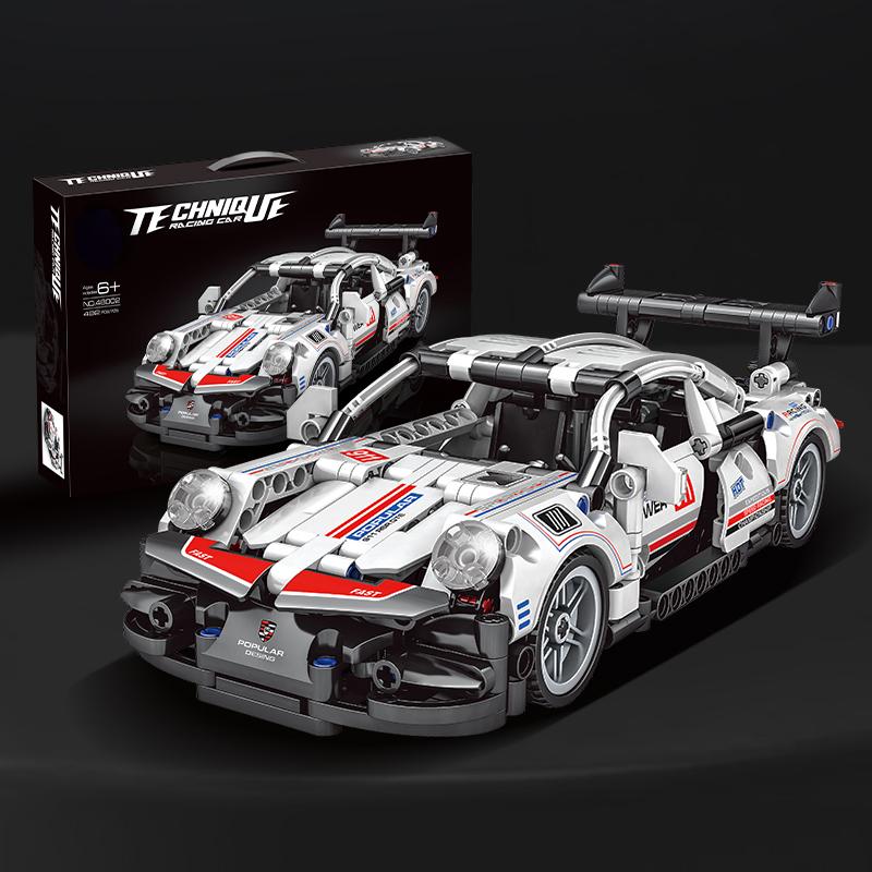 Technical Super Racing Car Model Building Blocks Automobile Pull Back DIY MOC Vehicle Bricks Children Construction Toys