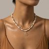 Boho Layered Sun Pendant Necklace for Women Trend Colorful Heishi Surfer Wooden Beads Choker Summer Beach Jewelry Gift