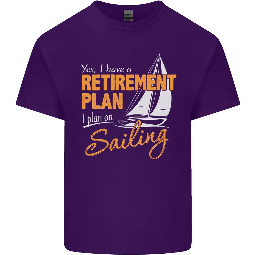 RetireUnisext Plan Sailing Sailor Boat Funny Unisexs Light Cotton TShirt