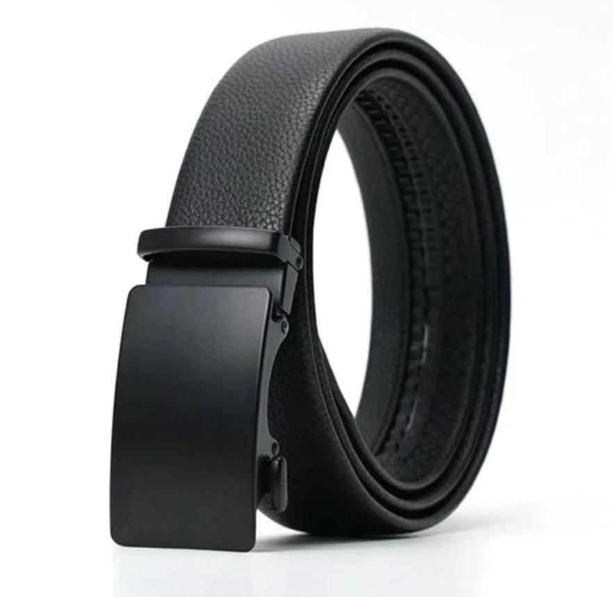 Men's Trendy Automatic Buckle Leather Belt - Versatile, Casual, and Simple Design