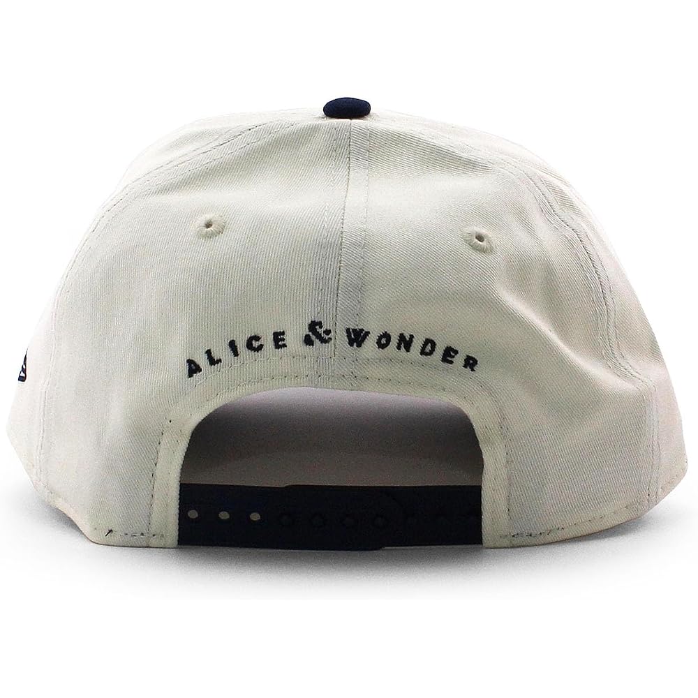 New Era Alice & Wonder Collaboration 9FORTY Snapback Cap Cream Navy Chicago Cubs Unisex Hat