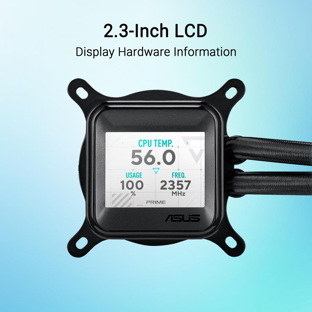 ASUS 360mm AIO CPU-Kühler mit Wasserkühlung und ASUS PRIME LC 360 ARGB LCD Japanischer All-in-One (Autorisierter Händler)