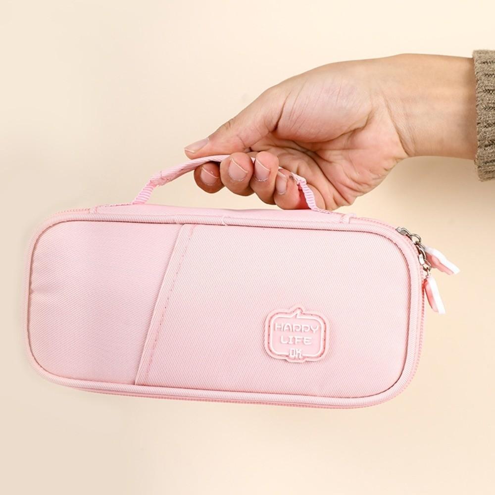 Canvas Pencil Cases Large Capacity Stationery Storage Pouch Students Pen Bag  School Supplies