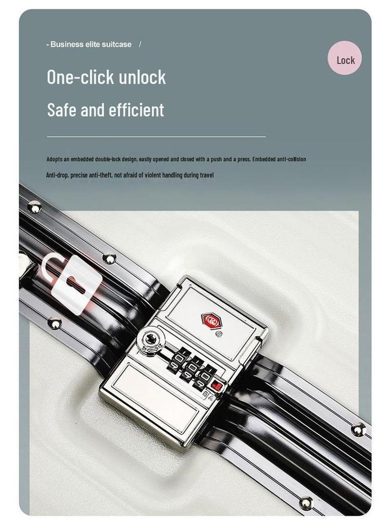 30-Inch Large Capacity Suitcase with Silent Wheels, Pressure-Resistant, Scratch-Resistant, and Combination Lock