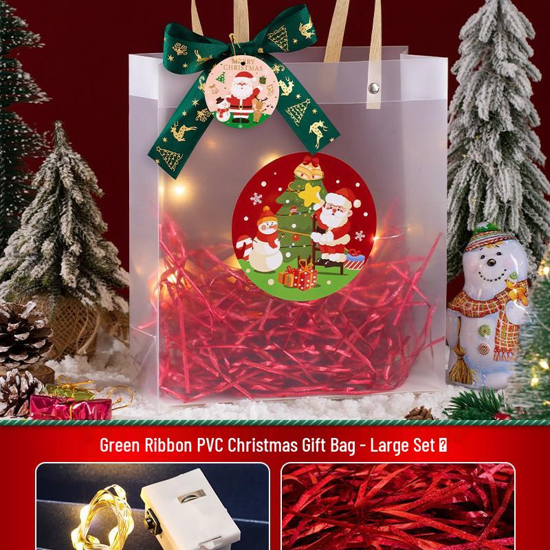 Christmas Eve Apple Candy Souvenir Handbag - Creative Transparent Gift Bag