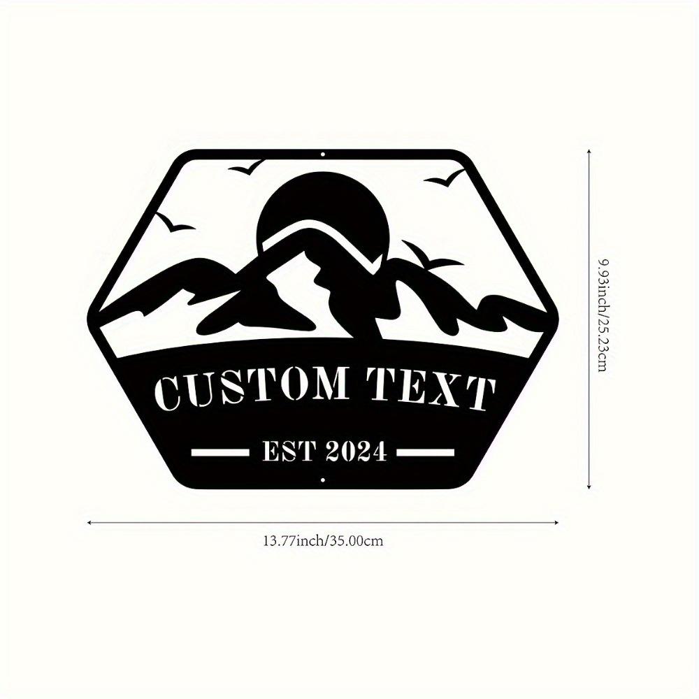 Metal Sign Rustic Home Decor Custom Name Address Plaque Indoor Outdoor Garden Wall Mounted