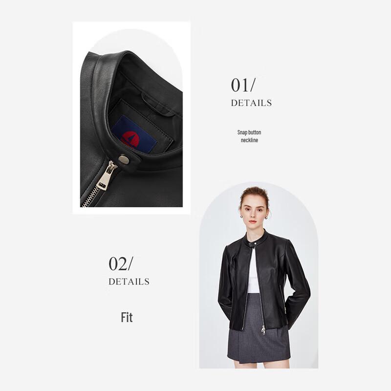 Navigare Women's Biker Style Short Leather Jacket