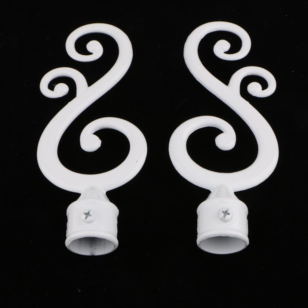 Buy 22mm Curtain Pole Recess Bracket Curtain Rod Bracket Finial Type 1