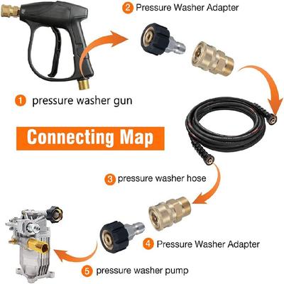 M22 14mm To 3/8'' Quick Connect Adapters High-Pressure Water Gun Conversion Head