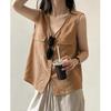 Old money style retro U-neck sleeveless vest for women in summer, super good-looking, light and thin top, thin shirt