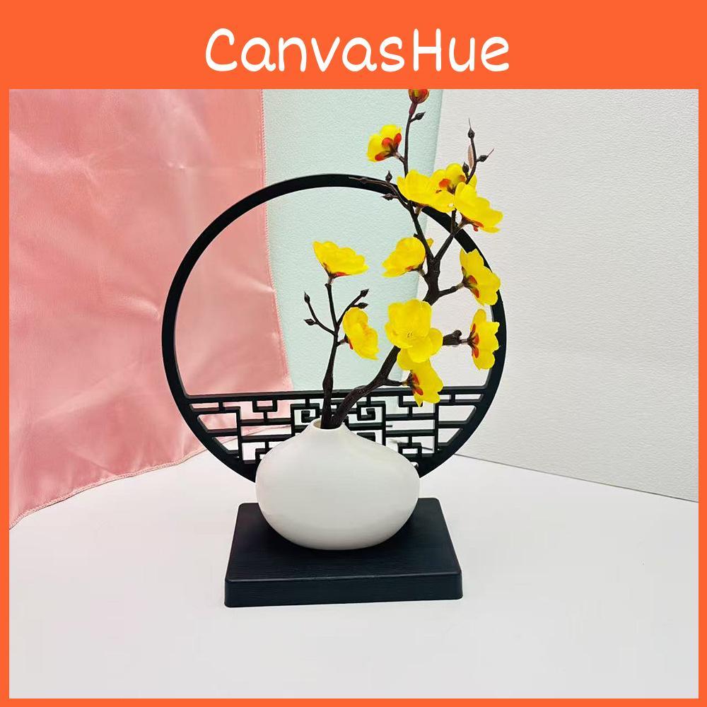 Chinese Style Screen And Plastic Flower Vase For Nordic Interior Decoration