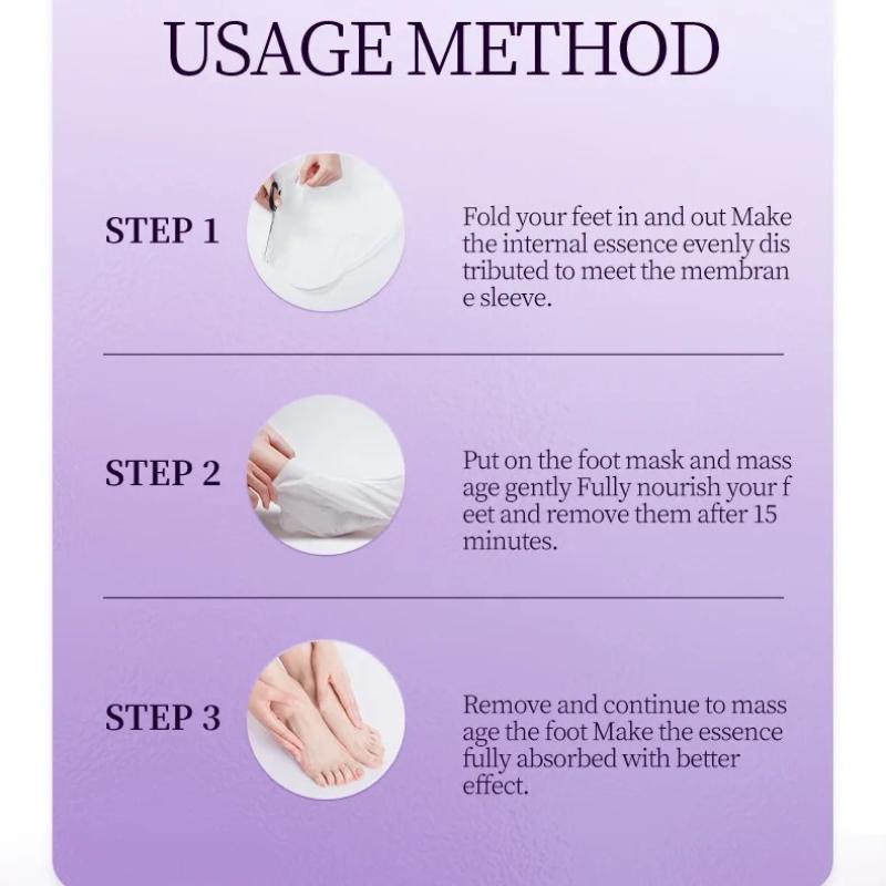 SADOER Goat Milk Niacinamide Lavender Foot Mask Exfoliating Dead Skin Moisturizing Hydrating Foot Care Repair Foot Peel Mask