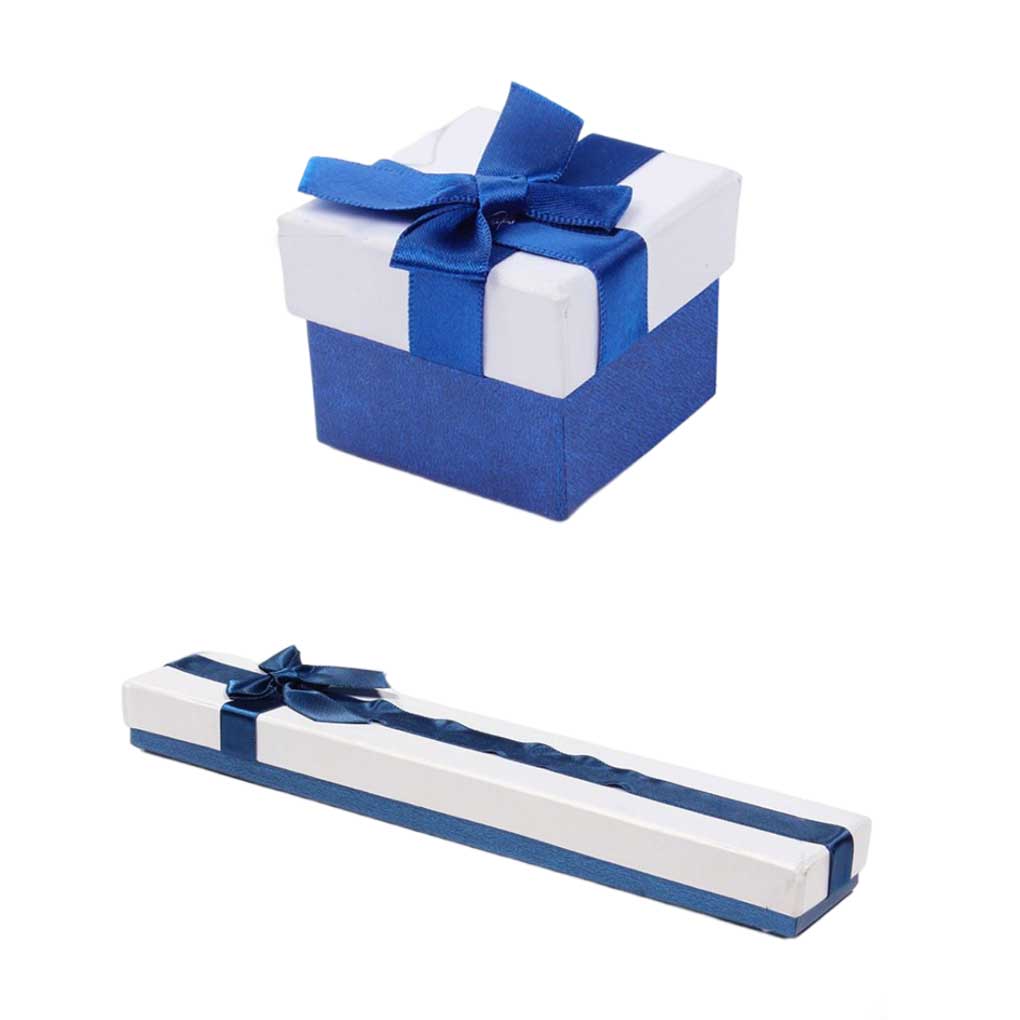 Jewelry Storage Box Necklace Ring Bracelet Case Engagement Gift Bowknot Cardboard Boxes Organizer for Displaying