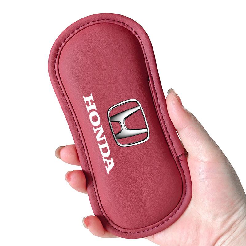 1Pcs Leather Car Pillow Car Knee Pad Elastic Memory Foam Leg Pad For Honda Fit Mugen Insight Type S R VTEC Modulo Vezel RR SiPilot Fit XRV CRV HRV Dio