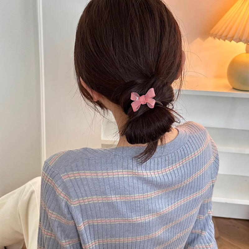 Regnerisches Mini-Ripsband Punkt-Pferdeschwanz-Haarband