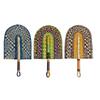 Bohemian Colorful Hand Fan Handmade Woven Sea Grass Hanging Decors Handheld Fan Farmhouse Home Bedroom Decoration Gift