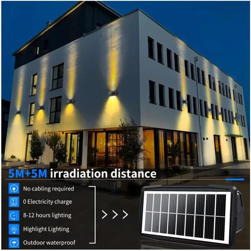 Mini Solar Led Wall Light Outdoor Waterproof Warm Garden Decoration Led Wall Lamp Fence Lights 1/2Pcs