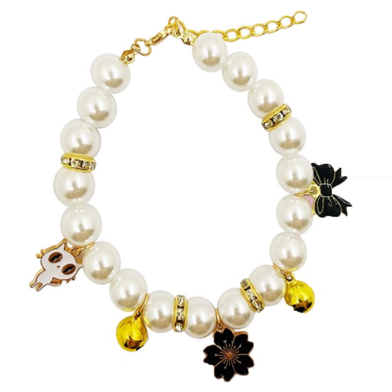 Pet  Pearl  Necklace Diverse Exquisite Styles Adjustable Size Cat Collar Jewelry Accessory Pendant