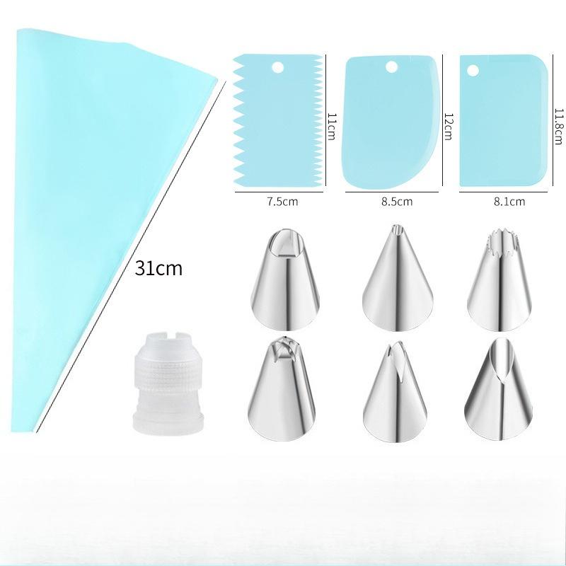 

Stainless Steel Piping Nozzle Set, Cake Decorating Tools, Cream Gel Piping Tips, EVA Piping Bags, Heavy-duty Set1 синий