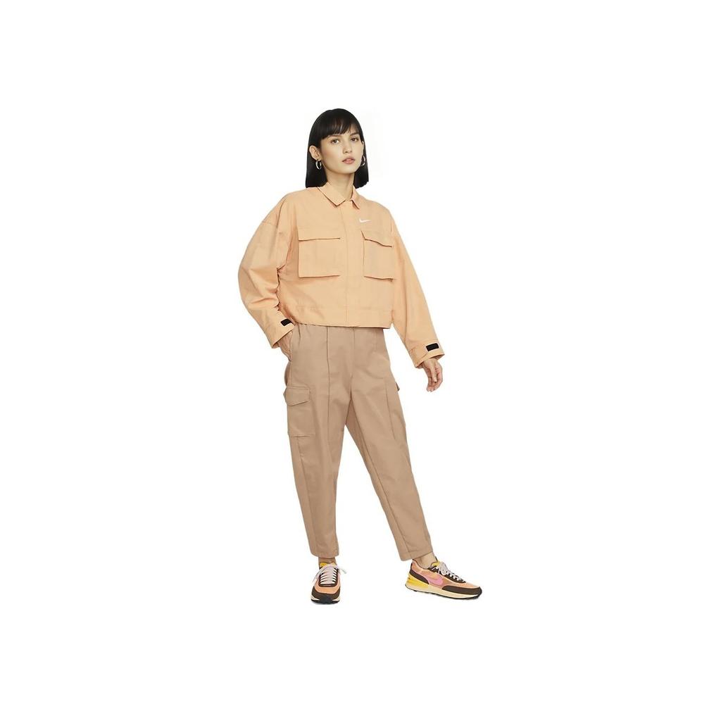 Nike Sportswear Essential Spring Cropped Jacket Women Outerwear Orange DM6244-851