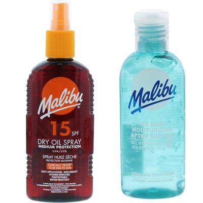 Malibu SPF15 Tanning Oil 200ml + After Sun Gel 100ml