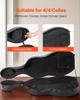 VEVOR 4/4 Full Size Cello Case, Composite Carbon Fiber, Lightweight Portable Travel Carrying Bag, with Plush Lining, Dual Shoulder Straps