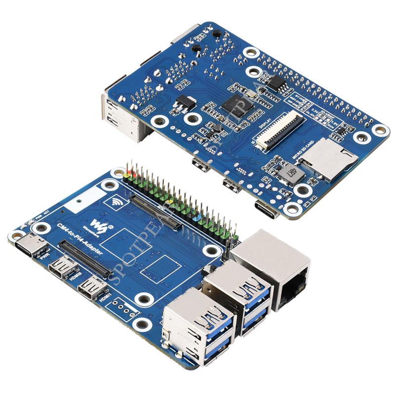 

Адаптер Raspberry Pi CM4 до Pi4B та плата розширення для форм-фактора Pi 4B