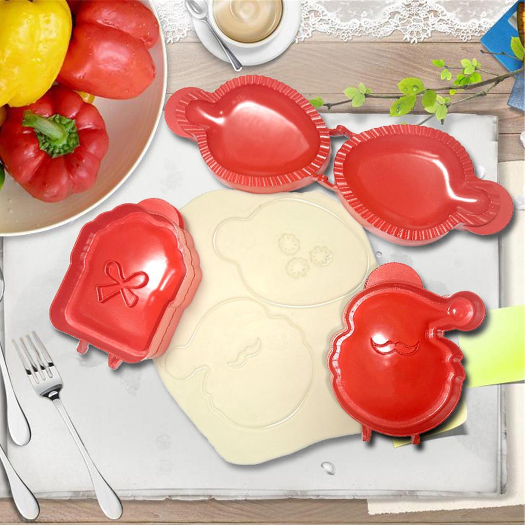 1/3Pcs Dough Presser Pocket Pie Molds Christmas Santa Box Shape Hand Pie Molds Party Potluck Hand Pie Molds Easy To Use