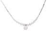 Luxury and Minimalist Design, Strong Light Pearl and Silver Chain Necklace. High-end, Gradient Square Pearl Necklace.