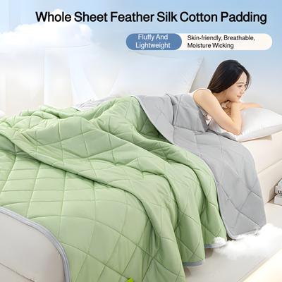 Cool Ice Silk Summer Quilt Solid Summer Quilt Air Conditioning Quilt Summer Thin Grade A Cooling Blanket Lightweight Cool Duvet
