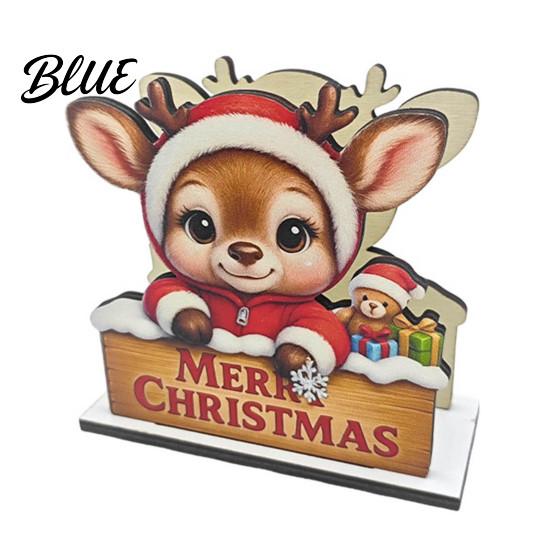 Gingerbread Man Table Ornament Wooden Christmas Napkin Holder, And Deer Design, Xmas Gift for Home Decorative Vertical Paper Towel Storage Kitchen