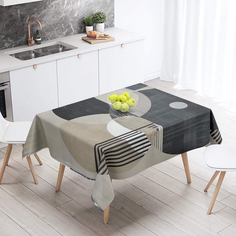 Nappe Géométrique Abstraite 1 pièce Décoration de Fête Résistante Table de Salle à Manger Restaurant Café Nappes 140X200cm 100x140cm