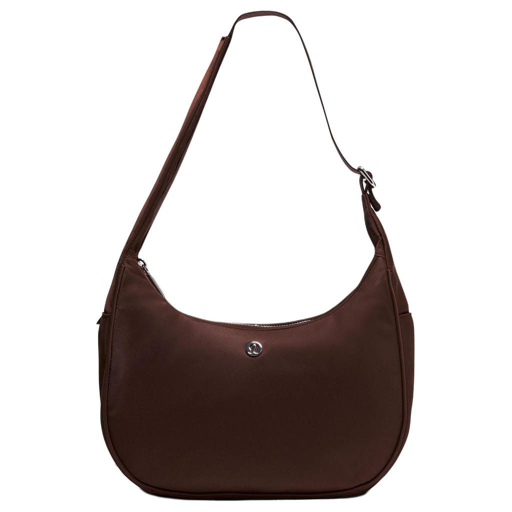 Lululemon City Essentials 4L Brand Logo Adjustable Shoulder Strap Nylon Shoulder Bag Women Shoulder Bag Brown LW9FRTS-321398