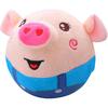 Active Moving Pet Plush Toy, Interactive Dog Pig Toy Pet Bouncing Balls, USB Rechargeable Interactive Washable Cartoon Pig Plush Sound Electronic Dog