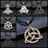 Amulet uzlu Triquetra Náhrdelníky s přívěskem irského uzlu Triquetra Skandinávský kruh Trojice Výrazné šperky Pro muže