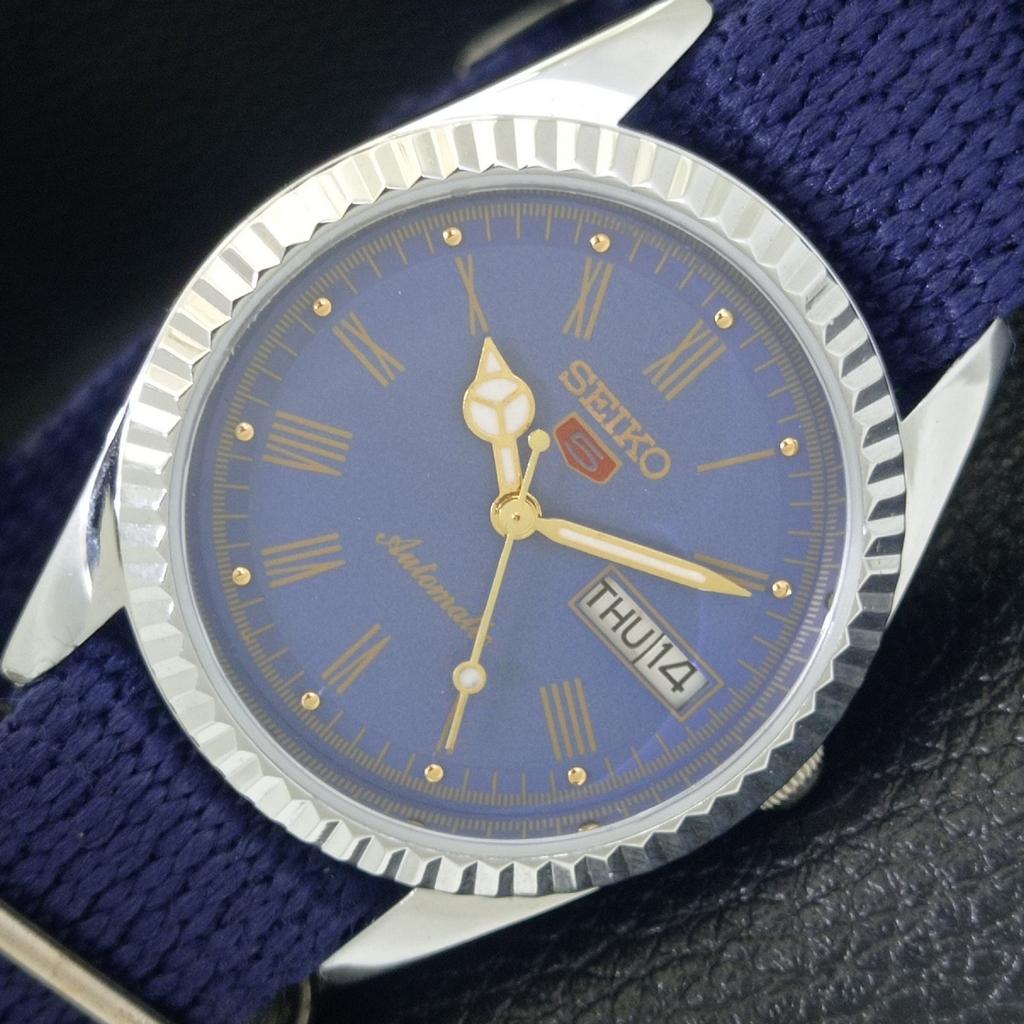 

REFURBISHED VINTAGE SEIKO 5 AUTOMATIC JAPAN MENS ROMAN FIGURE WATCH a442022-1