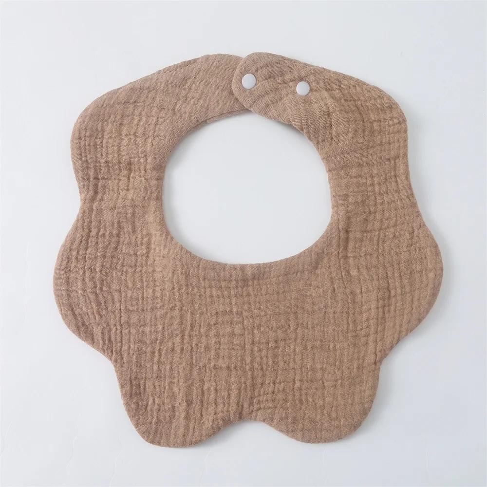 6 Lagen Baumwolle Baby Lätzchen Mullblume Baby Fütterungslätzchen Verdicktes Säugling Speicheltuch Weiches Spucktuch für Neugeborene Kinder Lätzchen